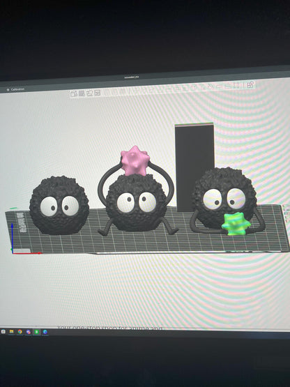 Susuwatari Soot Chibi Figures | 3D Printed Unofficial Fan Art | Cute | Anime