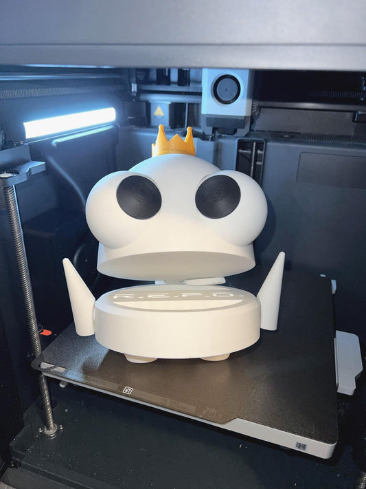 BIG REPO Semibot with STORAGE and Crown | Moveable Arms & Eyes | Custom Colors Available | Cute Gamer Gift | 3D Printed Unofficial Fan Art